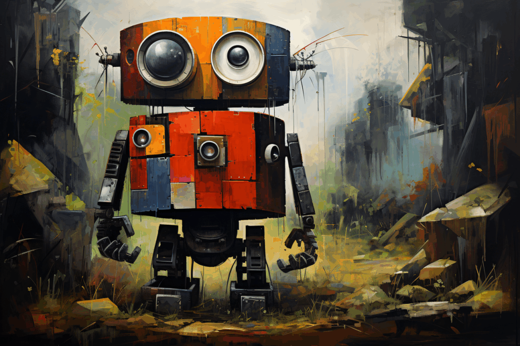 marcas posicionadas e robos